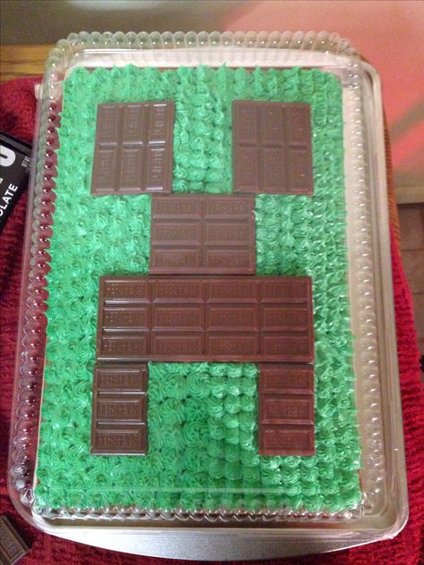 Minecraft Cake Simple Minecraft Cake, Number 7 Cake, Minecraft Party Decorations, Minecraft Birthday Cake, Easy Minecraft Cake, 7 Cake, Minecraft Theme, Cake Base, Minecraft Birthday Party