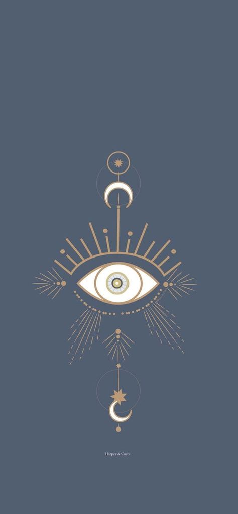 The 50+ Best Witchcraft Wallpaper For Your iPhone | Tea & Rosemary Bohemian Iphone Wallpaper, Blue Evil Eye Wallpaper Iphone, Evil Eye Wallpaper, Wallpaper Bohemian, Eye Wallpaper, Mystic Art, Evil Eye Art, Wallpaper Iphone Boho, Easy Drawing Steps