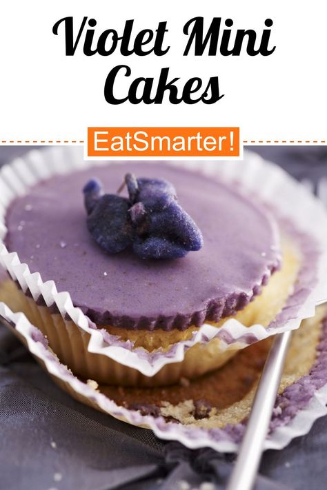 Violet Mini Cakes - simple dish - A recipe idea by EAT SMARTER | pastry #muffin #recipes Violet Recipes, Mini Cake Recipe, Violet Cakes, Self Rising Flour, Food Shows, Online Food, Delicious Healthy Recipes, Cake Pans, Mini Cakes