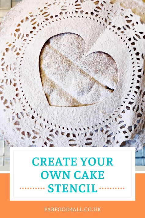 cake decorating stencil made with a paper doily Victoria Sandwich Cake, Plain Cake, Victoria Sponge Cake, Heart Stencil, Victoria Sponge, Cake Stencil, How To Make Stencils, Baking Essentials, Paper Doilies