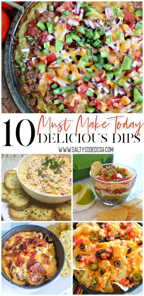 Top Recipes for dips. From bean tips to cheese dips, buffalo and artichoke, here are over 10 of the best recipes for parties and a must have dip menu. Perfect for crowds or late night munchies, dips are Easy to make for an appetizer or a main dish and it's not hard to find some favorites here. #recipes #parties #partyrecipes #dip #cheese #foodblog #foodandwine Buffalo Chicken Dip Without Ranch, Buffalo Chicken Dip No Ranch, Recipes For Dips, Amazing Dips, Baked Buffalo Chicken Dip, Thanksgiving Recipes Side Dishes Easy, Recipes For Parties, Late Night Munchies, Sauce Cheddar