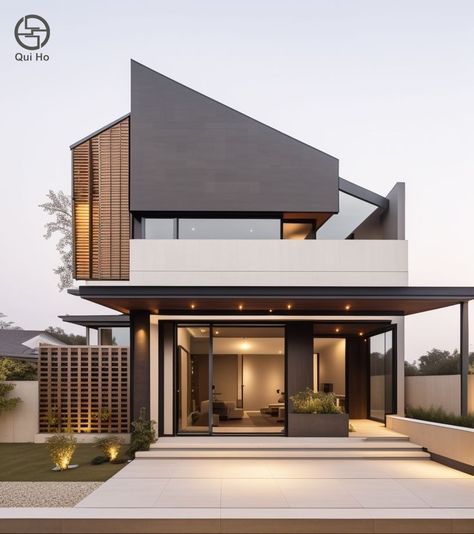 Plain Facade Design, Roster Facade, Small House Facade, Scandinavian Facade, American Style House, Modern Tropical House, Commercial Design Exterior, Double Storey House, Luxury Exterior