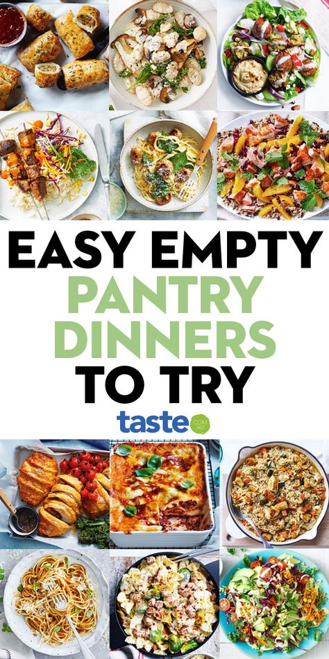 Dinner Recipes When You Have No Food, No Recipe Dinner Ideas, Dinner With Random Ingredients, Dinner Ideas With Pantry Items, Pantry Meals Easy, Easy Dinner From Pantry, What To Make For Dinner When You Have No Food, Easy Dinner When You Have No Food, No Food Dinner Ideas