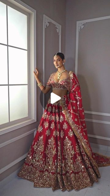 Ejaazcouture Lehenga Bridal, Ejaazcouture Lehenga, Indian Bridal Lehenga Red, Ejaaz Couture, Red Wedding Lehenga, Red Bridal Lehenga, Summer Bride, Indian Bridal Lehenga, Bridal Lehenga Red