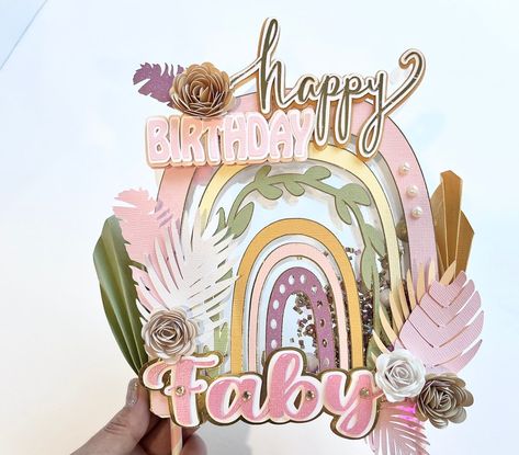 Boho Cake Topper Boho Party Boho Topper Cake Topper Boho - Etsy Boho Rainbow Cake Topper, Boho Rainbow Cake, Boho Cake Topper, Boho Centerpiece, Rainbow Cake Topper, Centerpiece Party, Boho Party Decorations, Boho Cake, Bubble Party