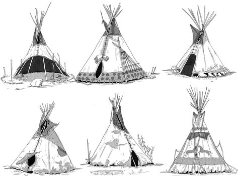 Native American Sketches, Tipi Drawing, Teepee Tattoo Design, Tee Pee Tattoo Native American, How To Draw Native People, Native American Illustration Drawing, Teepee Drawing Native American, Book Maps, American Drawing