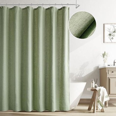 Amazon.com: Naturoom Sage Green Shower Curtain, Neutral Linen Boho Farmhouse Rustic Vintage Country Spring Summer Themed Bath Decor Weighted Fabric Green Minimalist Cloth Shower Curtains for Bathroom, 72Wx72H : Home & Kitchen Sage Green Shower Curtain, Linen Shower Curtain, Bathroom Boho, Minimalist Curtains, Green Shower Curtain, Country Spring, Elegant Shower Curtains, Curtains For Bathroom, Speckled Texture