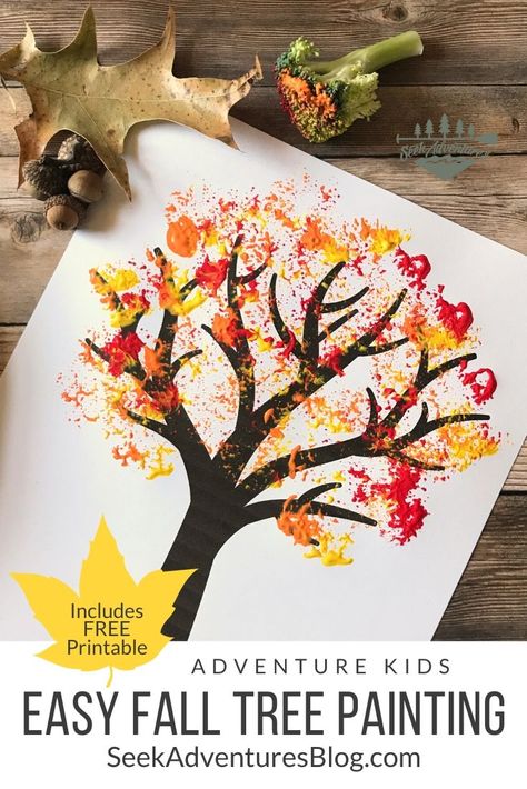 Autumn Art Projects, Fall Painting Ideas, Rainy Fall Day, Corn Painting, Rainy Fall, Fall Tree Painting, Easy Diy Paint, The Art Sherpa, Fall Art Projects