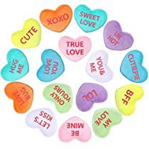 Check this out! Valentines Day Cartoons, Conversation Hearts Candy, Hearts Valentines Day, Hearts Valentines, Conversation Heart, Pillow Plush, Conversation Hearts, Heart Themed, Heart Pillow