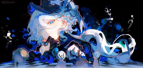 Wallpaper Dekstop, Header Banner, Anime Oc, 영감을 주는 캐릭터, Wallpaper Pc, Digital Wallpaper, Of Wallpaper, Blue Hair, Anime Images