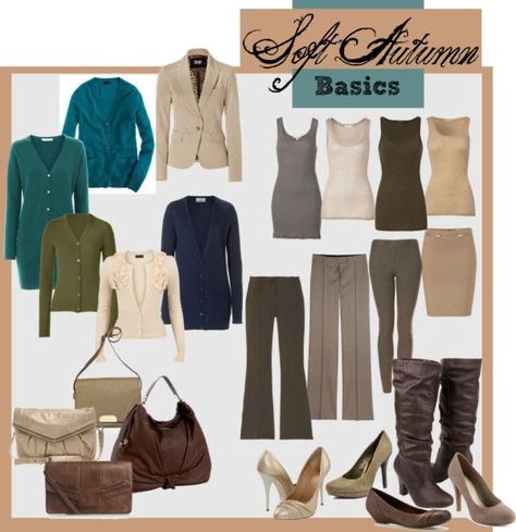 Soft Autumn Athleisure, Soft Autumn Casual Outfits, Soft Autumn Business Casual, Soft Autumn Outfit Ideas, Soft Autumn Outfits Capsule Wardrobe, Autumn Basics, French Wardrobe Basics, Soft Autumn Deep, Autumn Color Palette Fashion