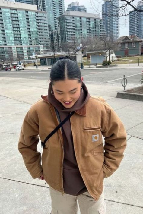 Carhartt, Carhartt Jacket, Jacket, outfit, hippie neo soul outfits, 2024, clothing trends for women, vintage spring, summer 2024 outfits, spring 2024 fashion trends, wearing vs styling outfits, spring 2024 outfits, spring outfits, houston rodeo outfit, spring 2024 fashion, country summer, y2k summer outfits, 2024 outfit trends for women, europe outfits, recycled fashion, capsule wardrobe women, spring fashion 2024, 2024 spring fashion, old money dresses, crochet summer tops Carhartt Outfit Woman, Vintage Carhartt Jacket Outfit, Carhartt Jacket Outfit Woman, Old Money Dresses, Carhartt Women's Outfit, Carhartt Outfits, Money Dresses, Carhartt Jacket Women's, Houston Rodeo Outfit