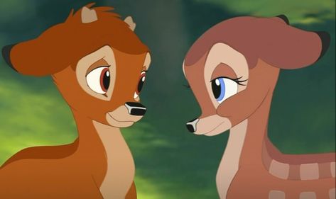 Bambi and Faline Disney Bambi Matching Pfp, Faline Bambi, Bambi Drawing, Bambi Faline, Fan Art Disney, Bambi 1942, Bambi Disney, Disney Icons, Images Disney