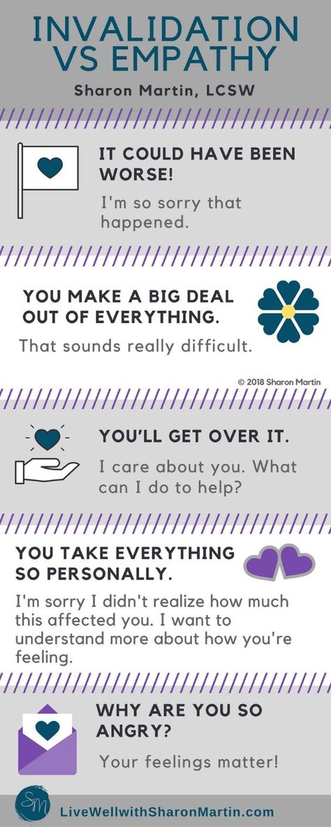 invalidation vs empathy #emotionalabuse #invalidation #empathy #feelings #narcissisticabuse #codependency Emotional Invalidation, Sharon Martin, Limbic System, Therapy Tools, Personality Disorder, Psychology Facts, Mindfulness Meditation, Meditation Music, Emotional Health