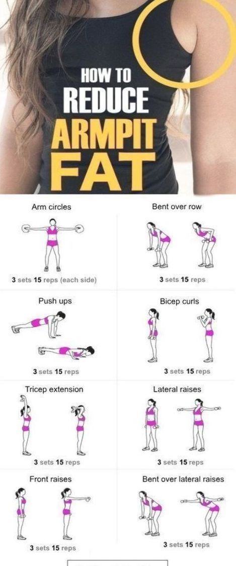 Armpit fat workouts for women. How to lose armpit fat in a week Lose Armpit Fat, Arm Fat Exercises, Armpit Fat Workout, Lose Arm Fat, Armpit Fat, Arm Fat, Trening Fitness, Body Workout Plan, At Home Workout Plan