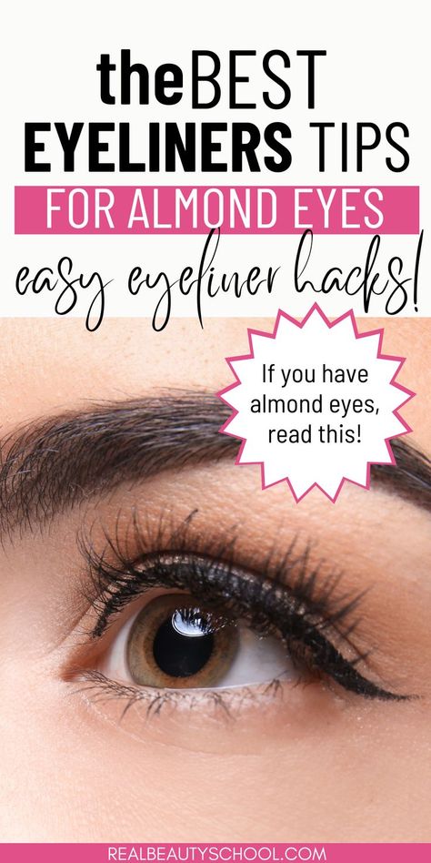 Eyeliner For Almond Shaped Eyes, How To Put Eyeliner, Everyday Eyeliner, Eyeliner For Almond Eyes, The Best Eyeliner, Eyeliner Guide, Easy Eyeliner, Almond Eye Makeup, Eyeliner Tips