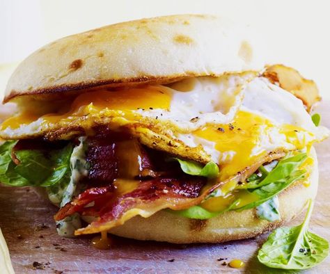 Whip up a cafe-worthy gourmet bacon and egg roll this weekend for an indulgent breakfast or lunch. Serve with a dollop our homemade creamy aioli to really wow your tastebuds. Herb Aioli Recipe, Gourmet Bacon, Herb Aioli, Bacon And Egg Roll, Homemade Hollandaise Sauce, Perfect Bacon, Bacon Roll, Cooking Chinese Food, Chicken Spring Rolls