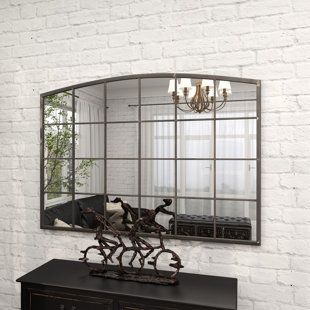 @SincerelySaraD x Pinterest Mirror Industrial, Room Wall Mirror, Arched Floor Mirror, Large Floor Mirror, Farmhouse Wall Mirrors, Arched Wall, Aspen Wood, Entryway Table Decor, Entryway Mirror