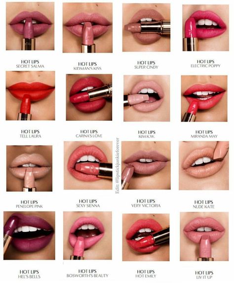 Makeup Basics, Charlotte Tillbury, Matte Lipstick Brands, Charlotte Tilbury Hot Lips, Charlotte Tilbury Lipstick, Apply Lipstick, Lipstick For Fair Skin, Charlotte Tilbury Makeup, Lipstick Designs