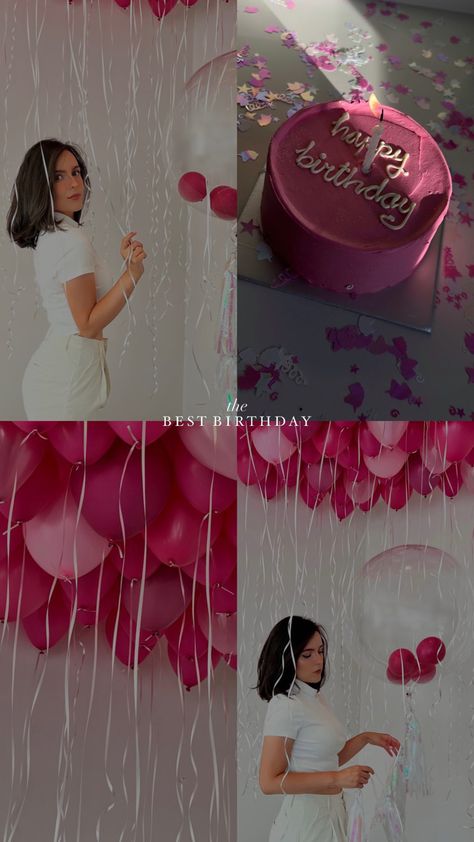 #birthday #birthdaydecoration #birthdayparty #birthdaygirl #birthdaypartyideas #birthdaydecor Bday Photo Ideas Aesthetic, Cute Birthday Pictures For Women, Birthday Photography At Home, Birthday Poses Ideas At Home, Birthday Poses At Home, Bday Pose Ideas, Aesthetic Bday Decor, Simple Decoration For Birthday At Home, Birthday Photo Ideas At Home