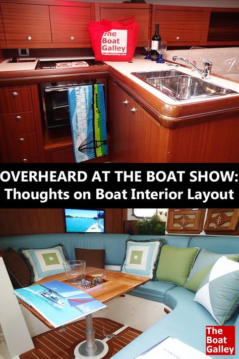 I overheard variations on one comment about galley & interior layout several times at the boat show.  It's equally true of older boats . . . via @TheBoatGalley Boat Galley, Plywood Boat, Make A Boat, Build Your Own Boat, Interior Layout, Boat Decor, Fishing Vessel, Boat Building Plans, Boat Kits