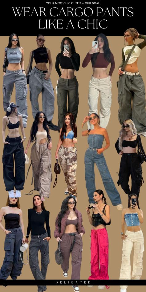 Cargo Pant Outfit Ideas, Cargo Pant Outfit, Pant Outfit Ideas, Cargo Pant Outfits, Pant Outfits, How To Style Cargo Pants, Summer Pants Outfits, Cargo Pants Outfit, Fashion Top Outfits