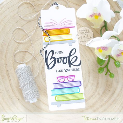 Sugarpea Designs, Photo Album Craft, Book Works, Craft Decorations, Cute Bookmarks, Handmade Gift Tags, Scrapbooking Diy, Make Happy, Bookmarks Handmade