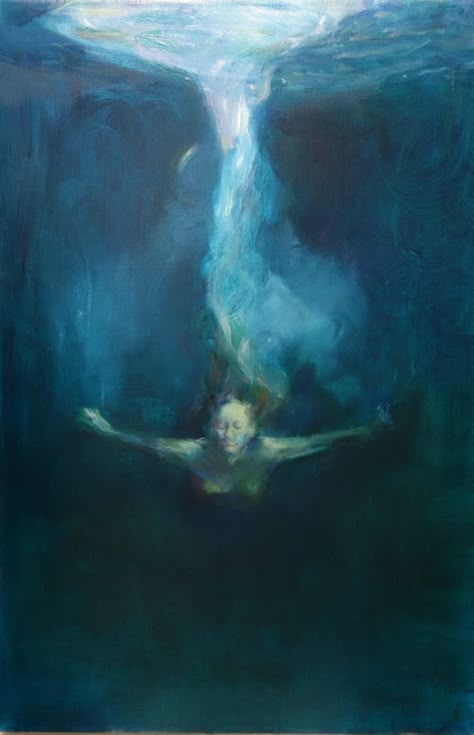 Underwater Painting, Arte Grunge, Underwater Art, Water Drawing, Under The Surface, Water Blue, Water Art, Arte Inspo, Blue Painting