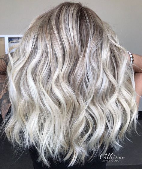 Ice Blonde Highlights, Cool Blonde Hair Colour, Ice Blonde Hair, Night Hair, Silver Blonde Hair, Icy Blonde Hair, Night Hairstyles, Ice Blonde, Cool Blonde Hair