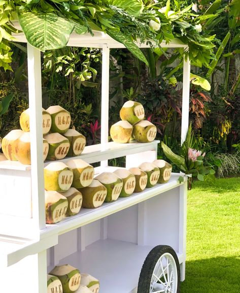 WE ❤️ THE COCONUT CART #TheWeddingMood #WeddingColorScheme #WeddingPictures #WeddingPlanner #WeddingProfessionals #WeddingReceptionIdeas #WeddingDesigners #ClassicWedding #WeddingDreams #StrictlyWeddings #BestWeddingPhotos #BridalIdeas #BridalInspo #BaliBrides #BaliWedding #BrideGoals #DecorStylist #StylishBride #NewlyEngaged #EngagementSeason #WeddingPlanningTips #PlanningAWedding #WeddingDetailShot #WeddingDecorations #FairytaleWeddings #StyleShoot #WeddingDecor #TableDecor #DinnerReception Coconut Stand, Cocktails Cart, Bali Retreat, Canes Decor, Dinner Reception, Engagement Season, Strictly Weddings, Bali Wedding, Bridal Inspo