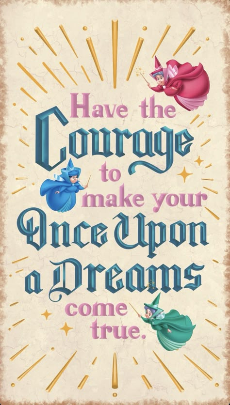 Disney Typography, Disneyland Poster, Disney Backgrounds, Vintage Disney Art, Deco Disney, Disney Quote, Quotes Dream, Poster Quotes, Idee Cricut