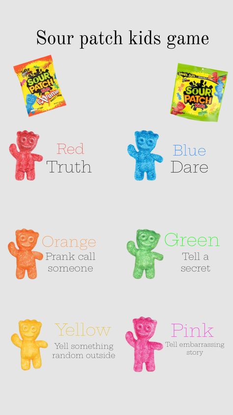 #sourpatchkidsgame #games #sourpatchkids #sleepovergames Sourpatch Kid Games, Sour Patch Birthday, Sour Patch Kids Game, Pulling An All Nighter, Truth And Dare, Sleepover Games, Prank Calls, Kids Game, Sleepover Ideas