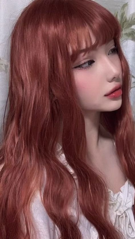 Coral Ginger Hair, Pastel Red Hair, Pink Ginger Hair, Salmon Hair, Peach Hair Color, Strawberry Red Hair, Light Red Hair, Color Streaks, Red Hair Inspo