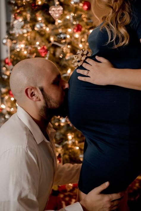 Maternity Photo Christmas, Christmas Tree Maternity Silhouette, Indoor Maternity Photos Christmas, Diy Christmas Maternity Photoshoot, Christmas Tree Maternity Photos, Diy Christmas Maternity Photos, Maternity Christmas Tree Photo, Indoor Christmas Maternity Photos, Pregnancy Photoshoot Christmas