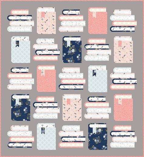 Pen + Paper Patterns Book Nook Quilt Pattern Book Nook Quilt Pattern, Bookshelf Quilt Pattern, Book Shelf Quilt Pattern, Pen Pattern, Paper Quilt, Personal Library, Quilting Tools, Quilt Labels, Custom Quilts