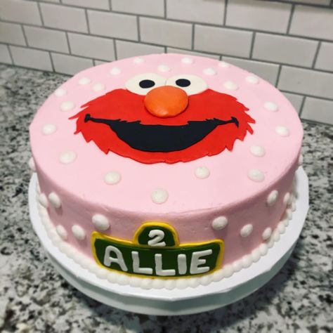 Pink Elmo Cake - Sesame Street Cake @bakemehappy70 on Instagram: “Girly Elmo cake” Elmo Cupcakes Girly, Elmo Smash Cake Girl, Elmo Second Birthday Girl, Elmo Birthday Cake Girl, Elmo Cake Girly, Girl Sesame Street Birthday, Elmo Birthday Party Girl, Elmo Smash Cake, Cake Business Ideas