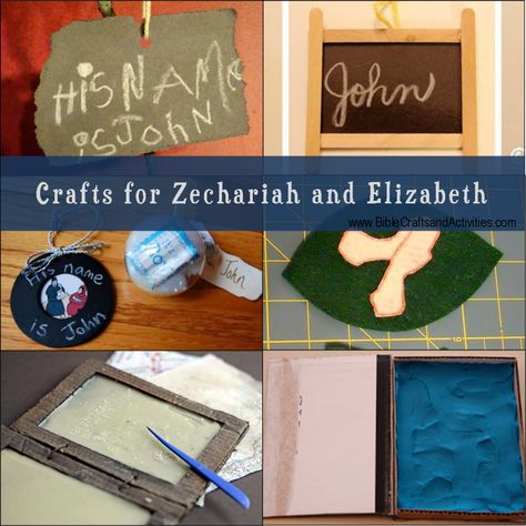 Zechariah_Elizabeth Crafts www.BibleCraftsandActivities.com Elizabeth And Zachariah Craft, His Name Is John Craft, Angel Visits Zechariah Craft, Zachariah And Elizabeth Craft, Zechariah And Elizabeth Craft, Birth Of John The Baptist Craft, Zechariah And Elizabeth, Advent Art, Chalkboard Ornament