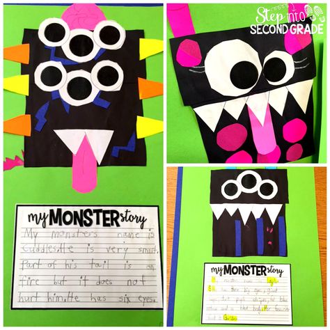 2nd Grade Crafts, Monster Theme Classroom, Monster Classroom, Make A Monster, Monster Room, Monster Activities, Amy Lemons, Reading Buddies, October Activities