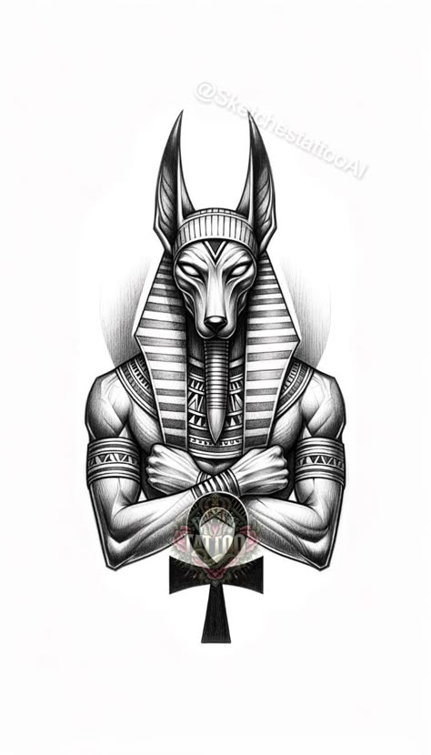 Sphinx Tattoo, Egypt Tattoo Design, Half Sleeve Tattoos Sketches, Egyptian Eye Tattoos, Tattoo Samples, Egyptian Tattoo Sleeve, Anubis Tattoo, Spartan Tattoo, Egypt Tattoo