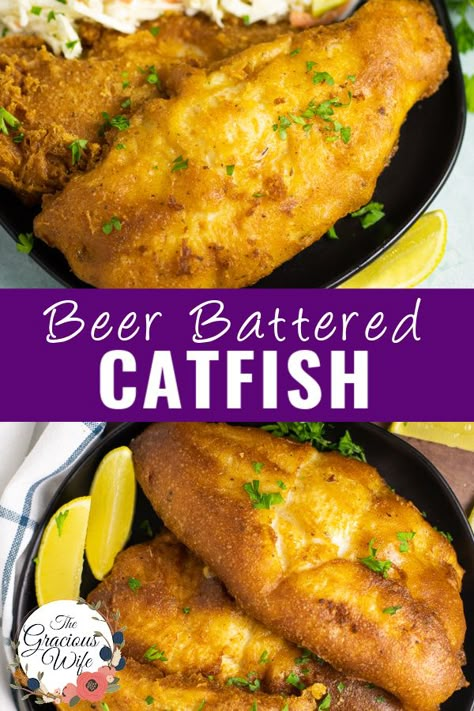 Cornmeal Batter For Fish, Fried Catfish Batter Recipes, Beer Battered Catfish, Beer Batter For Fish Deep Frying, Catfish Batter Recipe, Crappie Recipe, Catfish Nuggets, Amazing Smoothies, Beer Batter Recipe