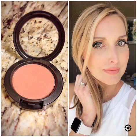 One of my favorite blush shades!  It looks intense in the pan, but when applied lightly and blended well, it looks like a flush from within. Mac Gingerly Blush, Mac Powder, Natural Blush, Beauty Favorites, Makeup Inspiration, Mac, Blush, Makeup Looks, Hair Makeup