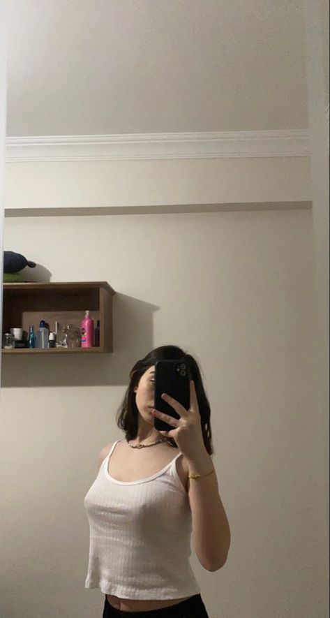 Pap Cewe Tank Top Di Kamar, Foto Profil Ig, Pap Body, Selfie Tank Top, Mask Boy, Swag Girl Style, Homecoming Dresses Black, Girl Body, Mirror Selfie