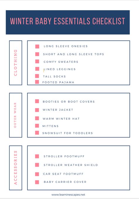 Newborn Clothes Checklist Winter, Winter Baby Must Haves, Winter Clothes Checklist, Winter Baby Essentials, Winter Baby Gear, Clothes Checklist, Checklist Newborn, Baby Packing List Travel, Newborn Clothes Checklist