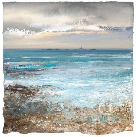 Amanda Hoskin Amanda Hoskin, Beach Storm, Cornwall Beach, Seascape Artists, Red Rag, Modern Art Gallery, British Artists, Mediums Of Art, Coastal Artwork