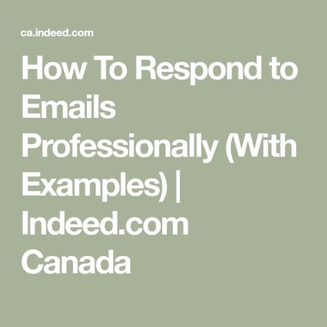 How To Respond to Emails Professionally (With Examples) | Indeed.com Canada Professional Email Example, Introductory Paragraph, Welcome Emails, Email Writing, Professional Email, Customer Complaints, Write An Email, Email Invitation, Data Analyst