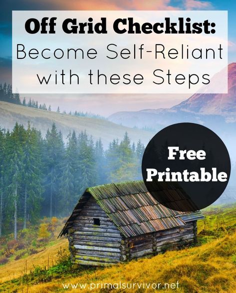 Off Grid Checklist: Become Self-Reliant with these Steps. The hardest part is always getting started. With something as “drastic” as going off grid, it can seem pretty daunting. Do you start by learning carpentry? Or how about how to grow and preserve your own food? The process of going off-grid will be different for everyone, but this checklist should help you out. Off Grid Survival, Going Off The Grid, Survival Quotes, Survival Life Hacks, Survival Shelter, The Hardest Part, Homestead Survival, Survival Life, Emergency Prepping