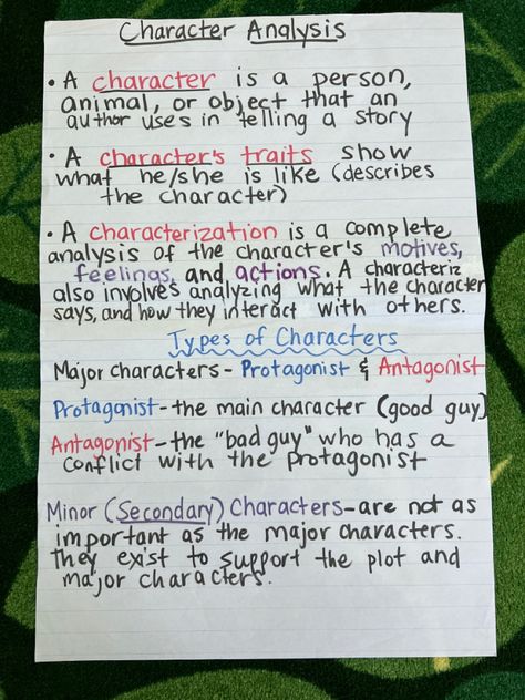 Protagonist And Antagonist Anchor Chart, Character Analysis Anchor Chart, Antagonist Character, Protagonist And Antagonist, 5th Grade Reading, Character Analysis, Research Skills, Essay Help, Reading Worksheets