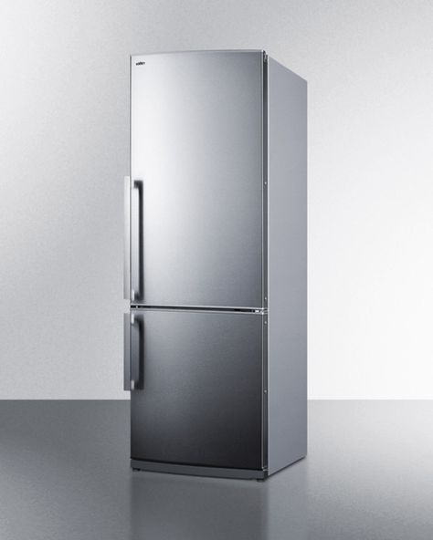 angle Steel Counter, Counter Depth Refrigerator, Stainless Steel Counters, Bottom Freezer Refrigerator, Counter Depth, Bottom Freezer, Row House, Stainless Steel Doors, Kitchen Projects