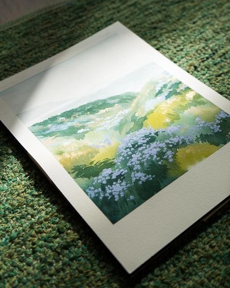 Original Watercolor Wildflower Field Painting Original Wall Art Watercolor Flower Field Watercolor Original Art California Painting Nature - Etsy Framing Watercolor Paintings, Simple Watercolor Landscape, Large Watercolor Painting, Illustration Scene, Wildflower Painting, Wildflower Watercolor, Wildflower Art, Wildflower Paintings, Wildflower Field