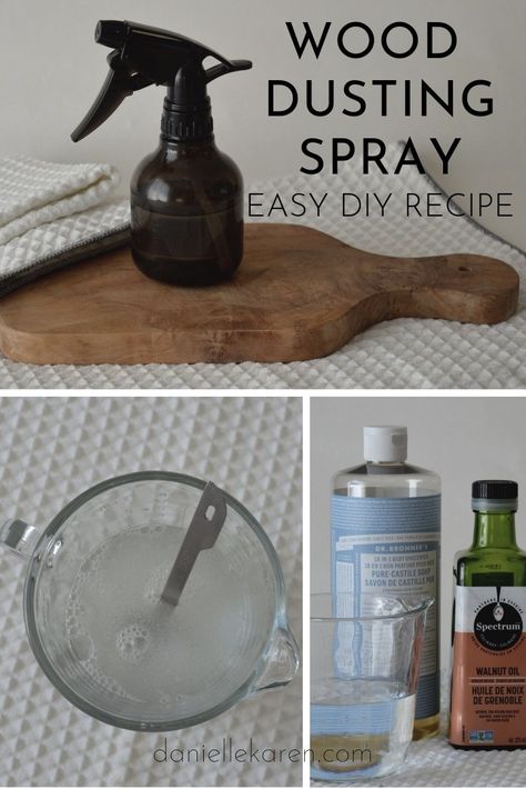 Dusting Spray Diy, Diy Dusting Spray, Dusting Spray, Homemade Cleaning Supplies, Homemade Cleaning Solutions, Diy Sprays, Homemade Cleaning Products, Cleaning Wood, Cleaning Spray